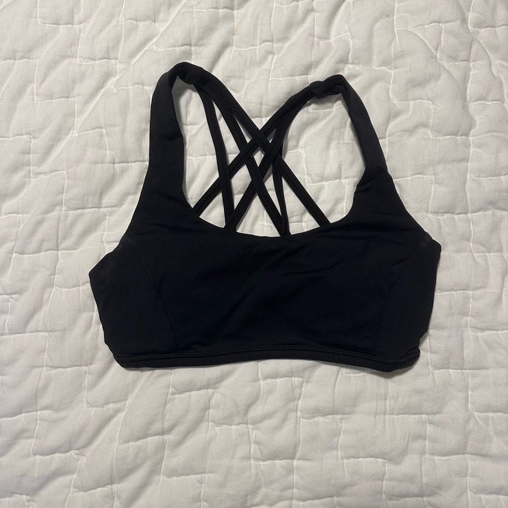 Lululemon Black Strappy Sports Bra